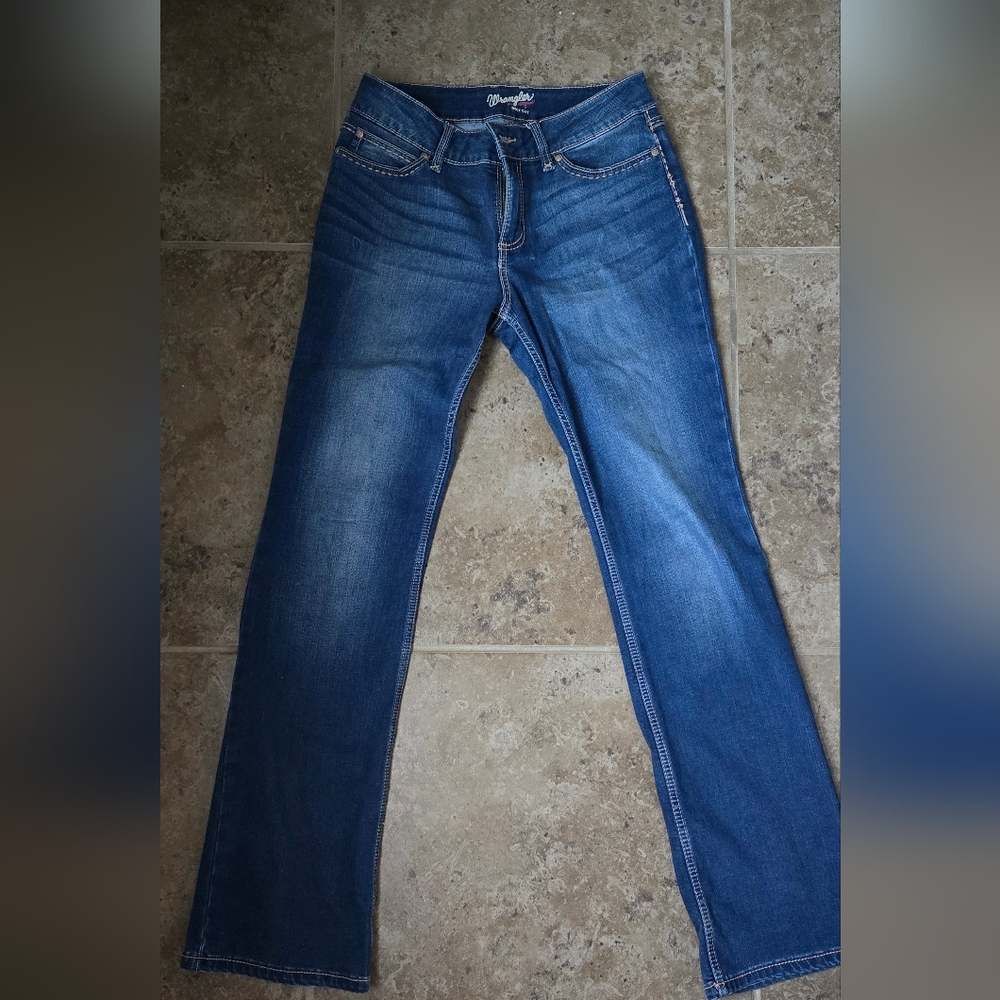 Wrangler Blue Boot Cut Jeans Classic Style